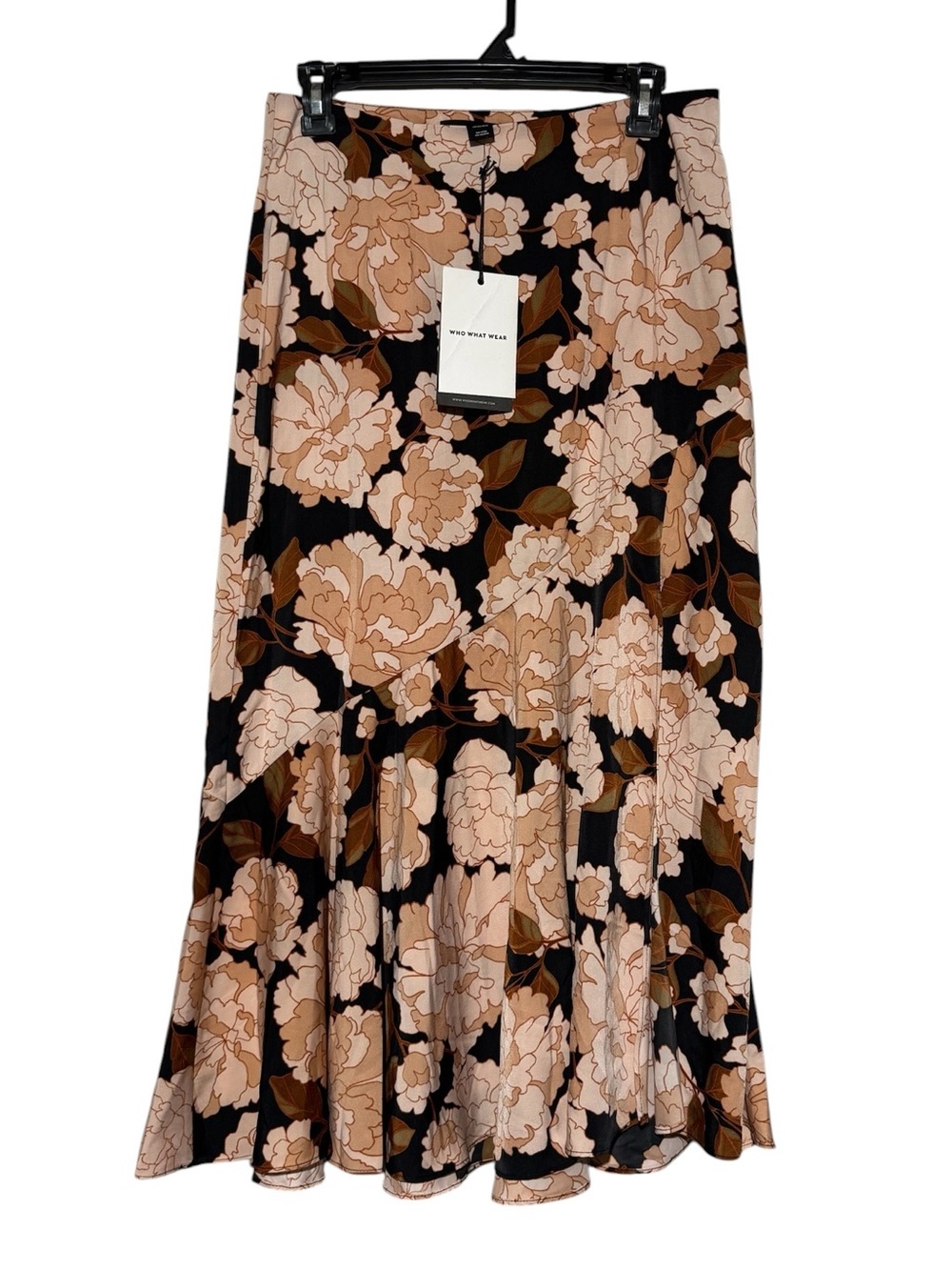 Who What Wear NWT Fall Floral Slip Skirt Size 8 Long Modest Midi‎ Wedding Church